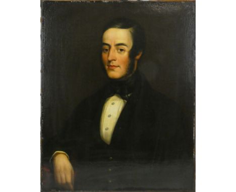 19th century English school, portrait of a gentleman, unsigned, oil on canvas, 75 x 62 cm, gilt frame.