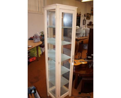 Glass display cupboard with light 