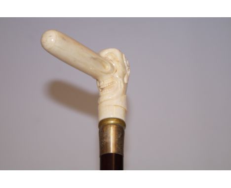 Bone handled walking stick 