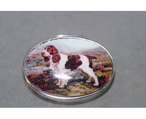 Enamel silver pill box 