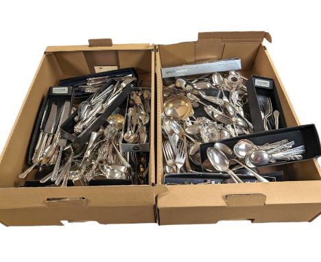 Large collection of silver plated cutlery, including Viners, Courtier and Kings Pattern examples