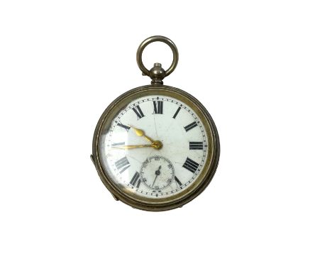 Silver cased pocket watch