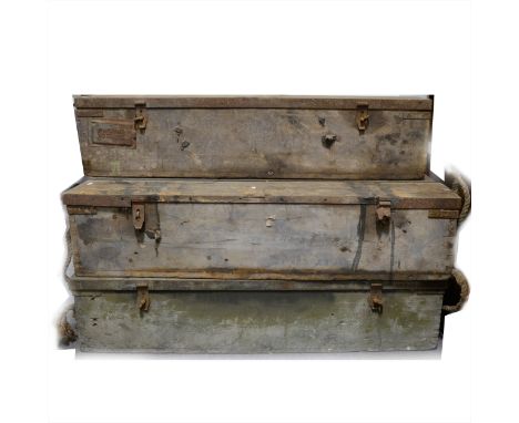 Five WWII wooden Bren light machine gun cases. (Qty: 5)
