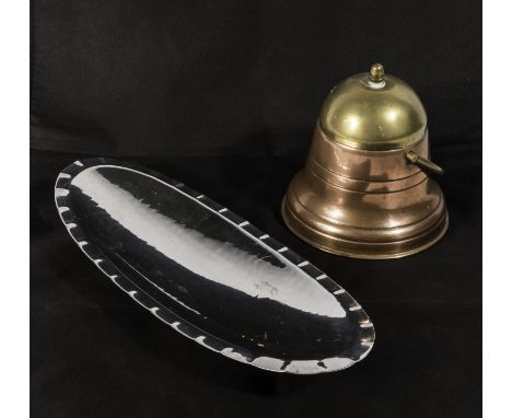 A Keswick tray together with a tea caddy