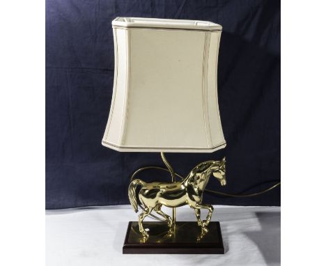 A table lamp and shade