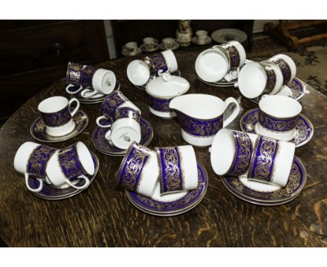 A Royal Worcester 'Sandringham' pattern nine settings tea and coffee service