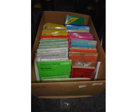 A selection of vintage ordnance survey guides and maps