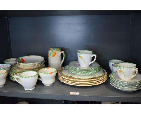 An art deco tea service by Melba bone china pat no 4720