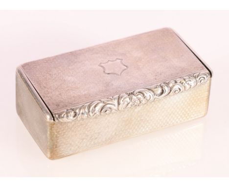 William IV silver box, London 1834 makers Charles Rawlings and William Summers, 8cm long, 117g. CONDITION REPORT: Hallmarks a