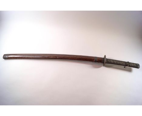 A 19th century Japanese Katana with inscription, 'PRESENTED BY H E GENERAL T SAIGO COMANDER IN CHIEF OF THE JAPANESE FORCES A