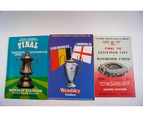 Twenty Manchester United 1999 Cup stills, together with sixteen Final Tie programmes and a ticket for 1976
