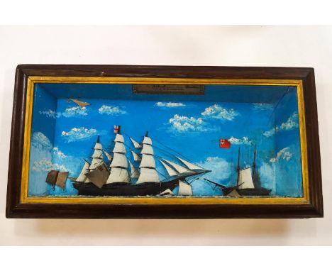 A Victorian ship diorama of the "Alfred", made by A Lingham, who served an apprenticeship on the ship, together with provinci