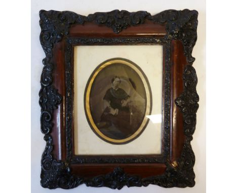 VICTORIAN OVAL PORTRAIT OF ELEANOR BUTTERWORTH age 17, who married Alexander Guild, their daughter Janet married Benjamin Cha