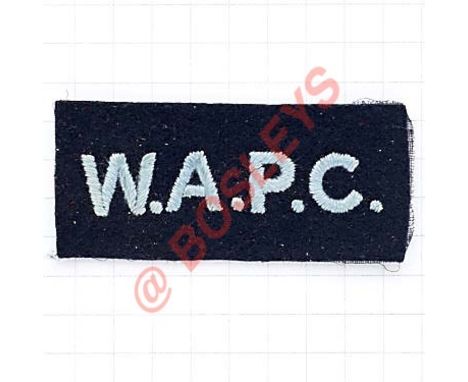 W.A.P.A.C WW2 West African Pioneer Corps cloth shoulder title. Light blue embroidered on navy. See “British Colonial Badges I