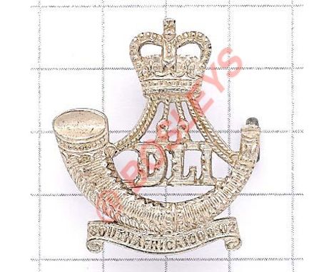 5th, 7th, 8th & 9th Bns. Durham Light Infantry EIIR Officer’s silvered cap badge circa 1953-68. Fine scarce die-cast example 