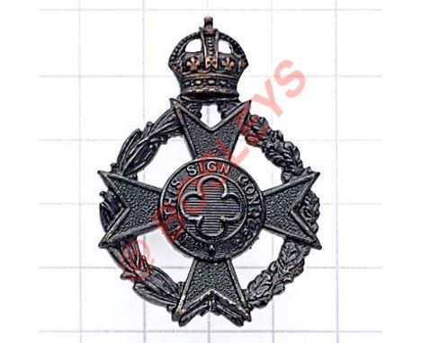 Royal Army Chaplains Department cap badge. Good WW2 die-stamped blackened example Ludlow, London Blades 
