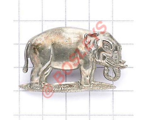 19th PWO Hussars scarce pre 1922 NCO’s arm badge. A fine die-stamped white metal example. (Cox 1268) Loops The Elephant was b