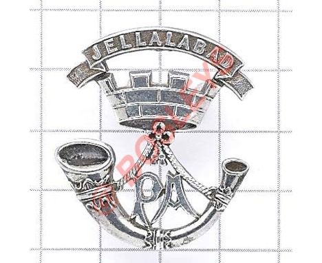 The Prince Albert’s (Somersetshire Light Infantry) hallmarked silver Officer’s cap badge. WW1 period die-cast example bearing