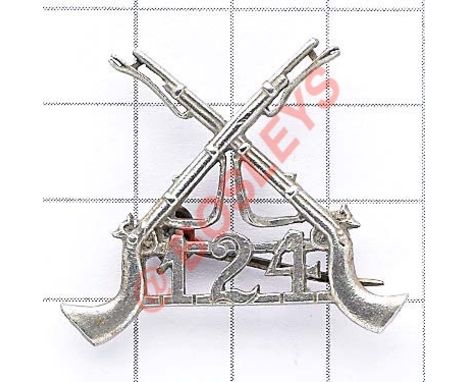 Indian Army. 124th Duchess of Connaught’s Own Baluchistan Infantry pagri badge circa 1903-22. Good well cast white metal cros