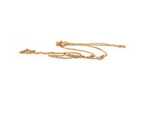CURB LINK CHAIN NECKLACE, approximately 52cm long, marked 18K, 4.1g