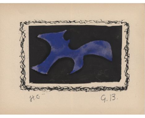 Artist: Georges Braque (French, 1882 - 1963). Title: "Forme". Medium: Original hand-colored gouache pochoir on collotype. Dat