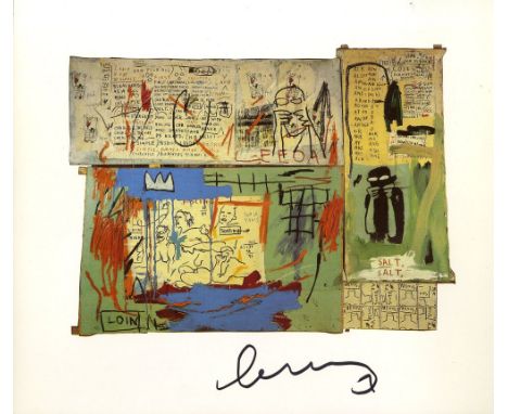 Artist: Jean-Michel Basquiat (American, 1960-1988). Title: "Piscine Versus the Best Hotels". Medium: Color offset lithograph.