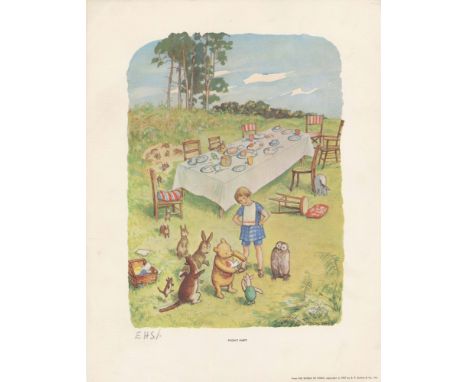 Artist: E(rnest) H(oward) Shepard (British, 1879 - 1976). Title: "Pooh's Party". Medium: Original color offset lithograph. Da