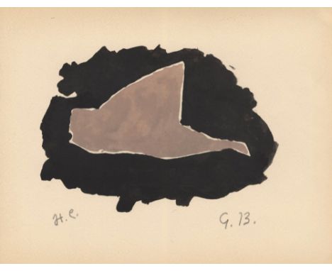 Artist: Georges Braque (French, 1882 - 1963). Title: "Le canard". Medium: Original hand-colored gouache pochoir on collotype.