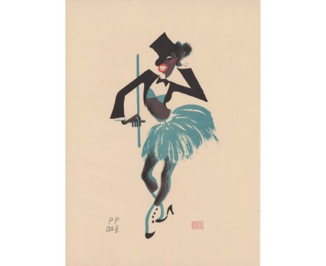 Artist: Al Hirschfeld (American, 1903 - 2003). Title: "Apollo Chorine [from the suite 'Harlem As Seen by Hirschfeld']". Mediu