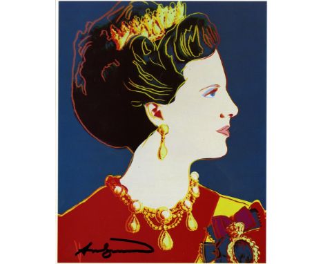 Artist: Andy Warhol (American, 1928 - 1987). Title: "Queen Margrethe (#2)". Medium: Color offset lithograph. Date: Composed 1