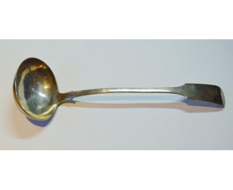 Victorian Scottish silver ladle, maker's mark SW, Edinburgh 1848-49, approximately 5.4ozt.