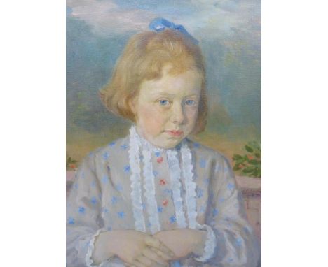 John R Dugmore (Scottish, c. 1910 - 1980) Portrait of Miss Bannerman Signed and dated 1971, oil on canvas, 44cm x 33cm.&nbsp;