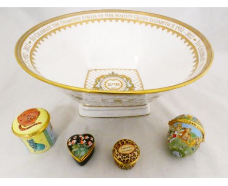 Halcyon Days limited edition fine bone china bowl to celebrate the Diamond Jubilee of Her Majesty Queen Elizabeth 1952 - 2012