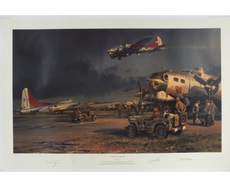 Robert Taylor, 'Company of Heroes', a limited edition numbered 228 of 500, signed by the artist, Lieutenant Colonel Robert W 