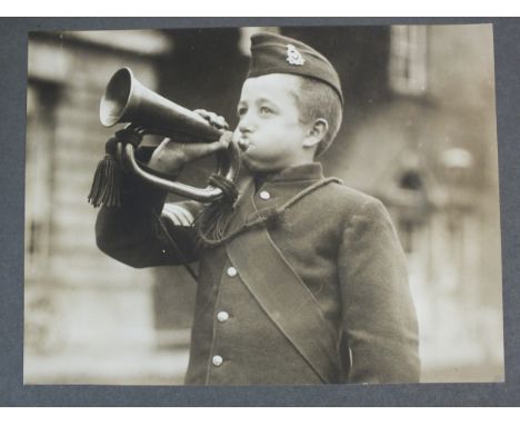 "Departure of the British Army From Dublin”, 1922 A unique personalised album of twelve photographs each measuring 8 x 6", gi