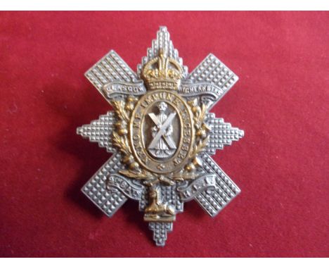 9th (Glasgow Highland) Battalion WWI Sergeants Glengarry Cap Badge (Bi-metal), two lugs. K&amp;K: 1751