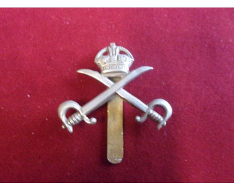 Army Physical Training Staff Forage WWII Cap Badge (White-metal), slider. K&amp;K: 2154