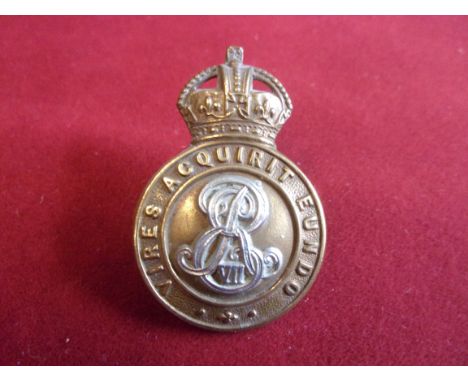 Royal Military College Officer-Cadets' Edwardian Cap Badge (Bi-metal), two lugs. K&amp;K: 1074