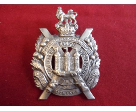 The King's Own Scottish Borderers Victorian Glengarry Badge (White-metal), two lugs. K&amp;K: 627