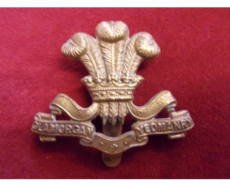 Glamorgan Yeomanry WWII Cap Badge Other Ranks (Brass), two lugs. K&amp;K: 2330-Glamorgan Yeomanry WWII Other Ranks Cap Badge 
