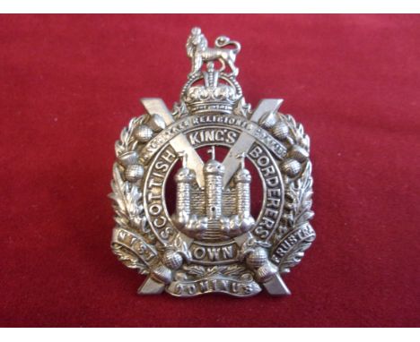 The King's Own Scottish Borderers WWI Glengarry Badge (White-metal), two lugs. K&amp;K: 629