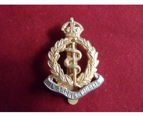 Royal Army Medical Corps Forage Cap Badge (Gilt), slider and made J.R. Gaunt, sealed 22nd September 1950. K&amp;K: 2122