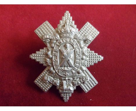Black Watch (Royal Highlanders) WWI  Cap Badge (White-metal), two lugs. K&amp;K: 657-Black Watch (Royal Highlanders) WWI  Cap