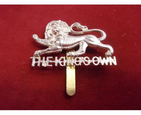 The King's Own (Royal Lancaster Regiment) EIIR Cap Badge (White-metal), slider. K&amp;K: 1971
