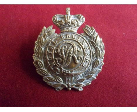 Royal Corps of Engineers Victorian Forage Cap Badge (Gilding-metal), two lugs. K&amp;K: 850