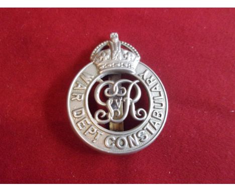 War Department Constabulary WWI Cap Badge (White-metal), slider Geo V variant. K&amp;K: 2178