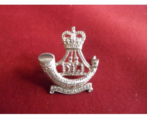 Durham Light Infantry 5th, 7th, 8th and 9th Battalions EIIR Officers Cap Badge (Silver-plate), two lugs. K&amp;K: 2396