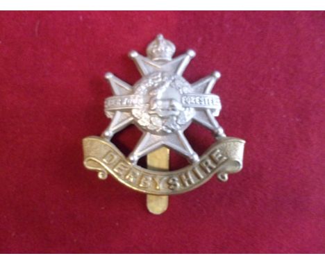 Sherwood Foresters (Derbyshire Regiment) WWI Cap Badge (Bi-metal), two lugs. K&amp;K: 662