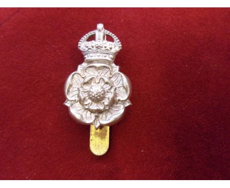 The Queen's Own Yorkshire Yeomanry Dragoons Cap Badge (White-metal), slider, sealed 11 October 1951. K&amp;K: 2296
