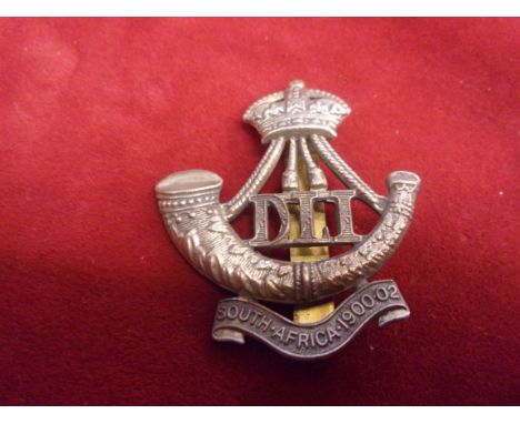 Durham Light Infantry (5th, 7th, 8th and 9th Battalions) WWI Territorial Cap Badge (White-metal), slider. K&amp;K: 1748